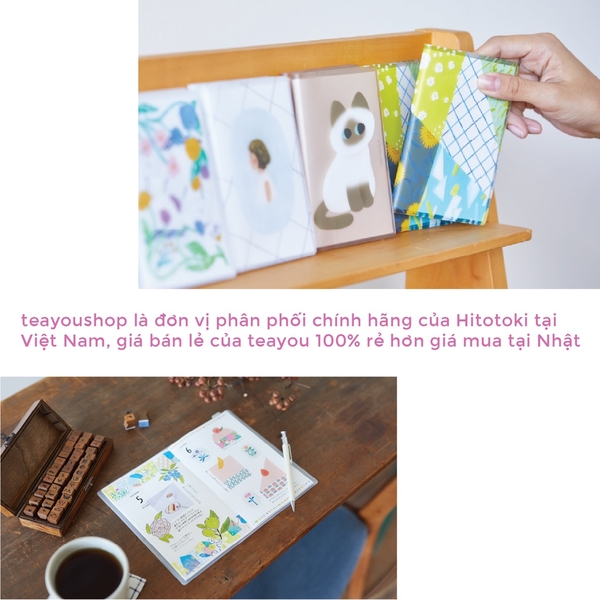 Sổ tay bìa nhựa - kẻ ôli grid Hitotoki Note