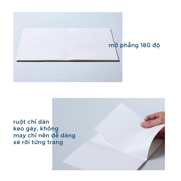Sổ tay bìa nhựa - kẻ ôli grid Hitotoki Note