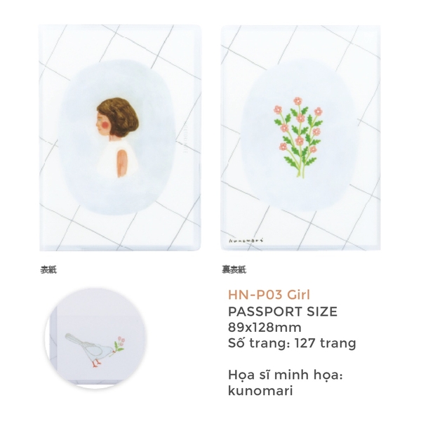 Sổ tay bìa nhựa - kẻ ôli grid Hitotoki Note