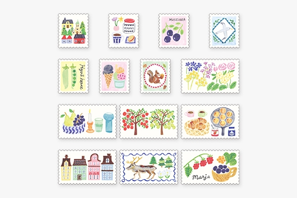 Các mẫu Kiss-cut Roll Sticker hãng Midori | Nhật Bản