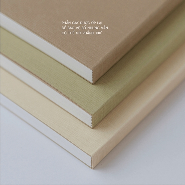 Sổ bìa giấy B/rew size Square - 3 màu sắc tượng trưng cho 3 loại trà phổ biến của Nhật Bản