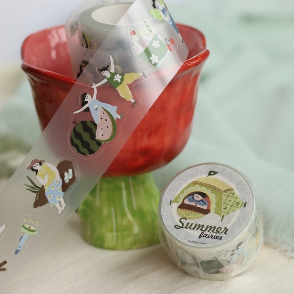 [Chiết lẻ] PET Tape Summer Fairies bế sẵn by teayou shop