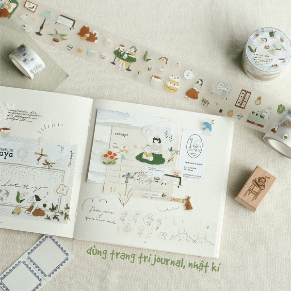 Stickers PET bế sẵn 'Uchi no Wanchan' by teayoushop