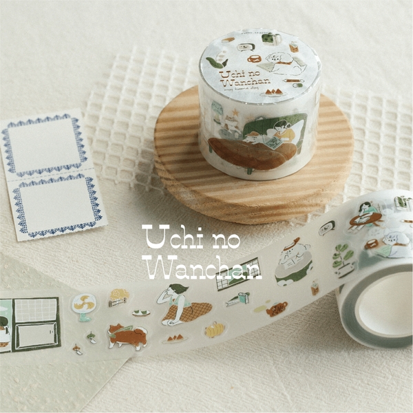 Stickers PET bế sẵn 'Uchi no Wanchan' by teayoushop