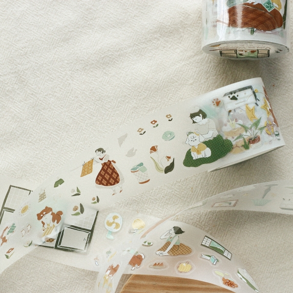 Stickers PET bế sẵn 'Uchi no Wanchan' by teayoushop