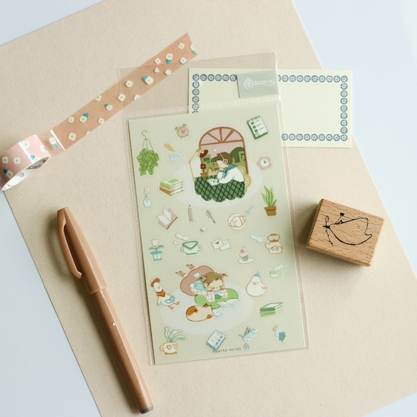 Sticker Palette series | Chất PET | Vân mực nổi by teayoushop