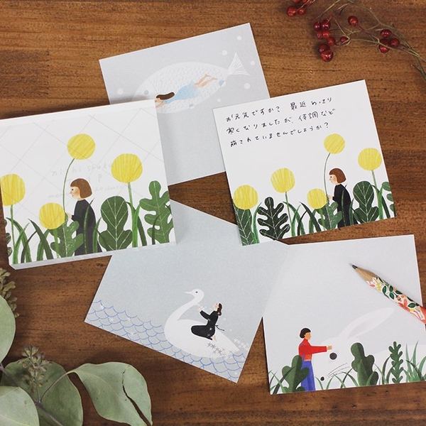 Chiết 8 tờ | các mẫu giấy note vuông hãng Cozyca | hàng nhập chính hãng