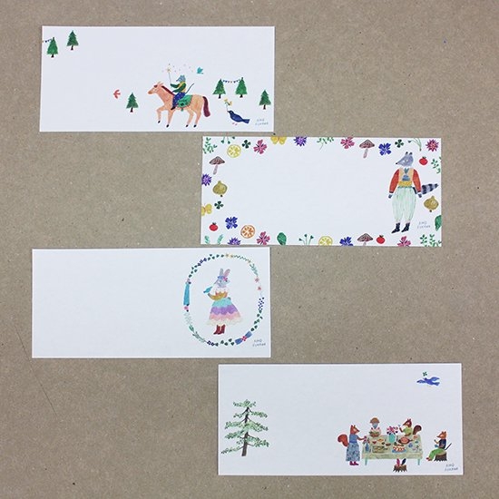 Chiết 4 tờ | các mẫu giấy note chữ nhật hãng Cozyca | hàng nhập chính hãng