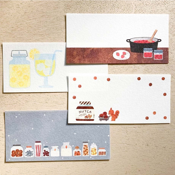 Chiết 4 tờ | các mẫu giấy note chữ nhật hãng Cozyca | hàng nhập chính hãng