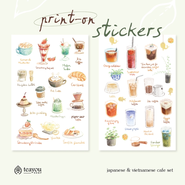 Các mẫu print-on stickers (hình dán cạo) của teayoushop