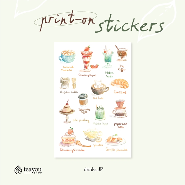 Các mẫu print-on stickers (hình dán cạo) của teayoushop