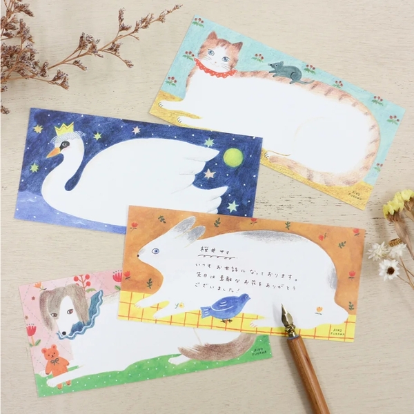 Chiết 4 tờ | các mẫu giấy note chữ nhật hãng Cozyca | hàng nhập chính hãng