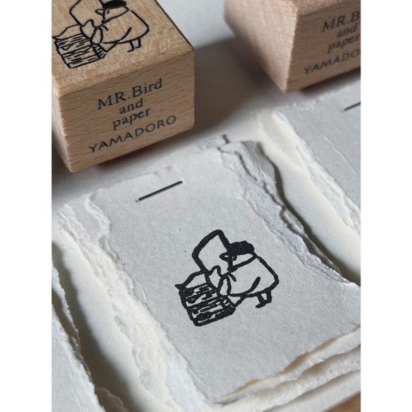 Tách lẻ set stamp Mr. Bird with paper hãng Yamadoro | Chính hãng Taiwan