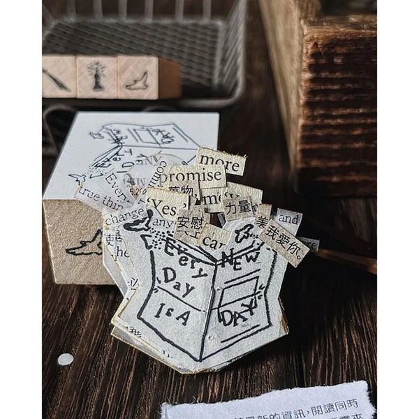 Các mẫu stamp group (2 con) collection 'message from life' hãng Yamadoro