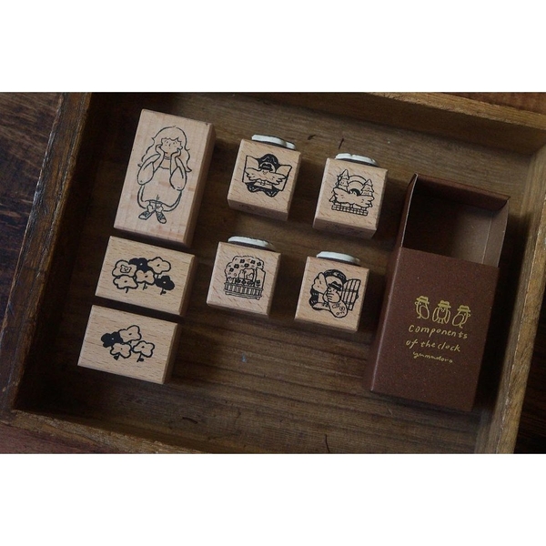 [SIÊU PHẨM] Stamp 2 mặt 'Parts of the Clock' hãng Yamadoro | Nhập chính hãng