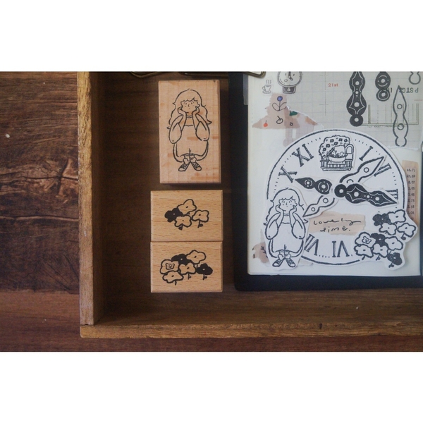 [SIÊU PHẨM] Stamp 2 mặt 'Parts of the Clock' hãng Yamadoro | Nhập chính hãng