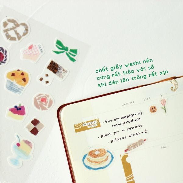 Stickers tranh washi by Miki Tamura