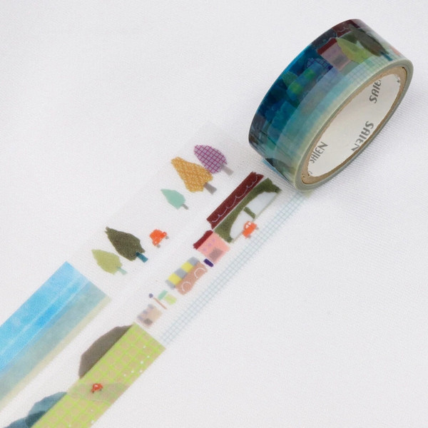 Clear tape tranh washi by Miki Tamura
