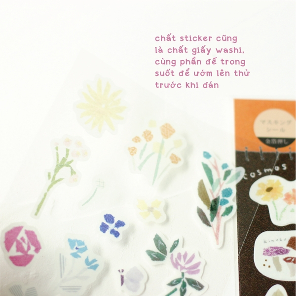 Stickers tranh washi by Miki Tamura