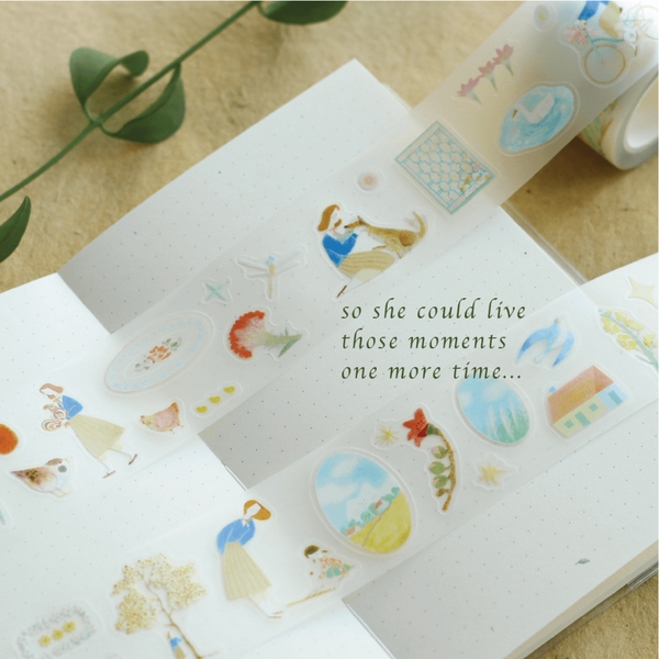 PET Tape Stickers bế sẵn 'Amelie's Day Trip' by teayoushop