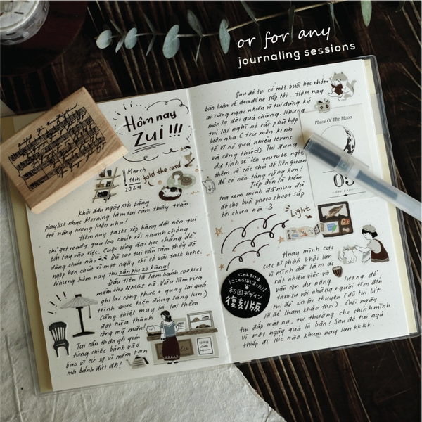 PET Tape Stickers bế sẵn 'Neko Cafe' by teayoushop