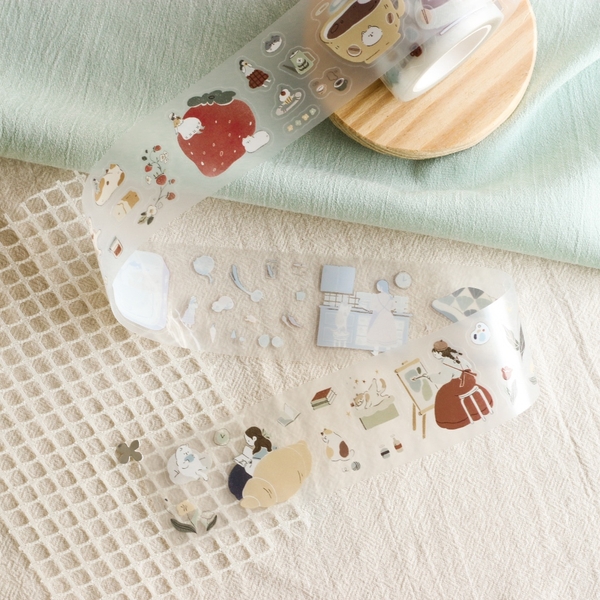 [Full cuộn] Các mẫu PET Tape stickers original nhà teayoushop