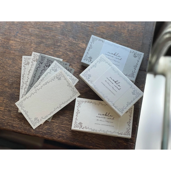 [Chiết lẻ 10 tờ] Các mẫu giấy note dập nhũ chìm hãng Oeda Letterpress Nhật Bản
