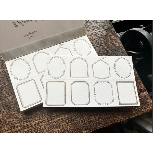 [Chiết lẻ 10 tờ] Các mẫu giấy note dập nhũ chìm hãng Oeda Letterpress Nhật Bản