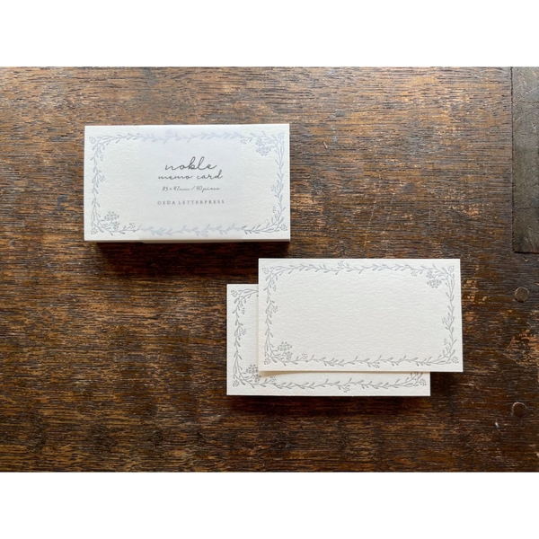 [Chiết lẻ 10 tờ] Noble card dập nhũ chìm hãng Oeda Letterpress x4