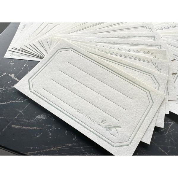 [Chiết lẻ 9 tờ] Các mẫu giấy Sticker Note dập nhũ chìm hãng Oeda Letterpress