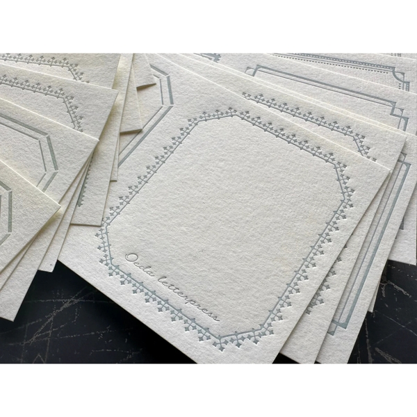 [Chiết lẻ 9 tờ] Các mẫu giấy Sticker Note dập nhũ chìm hãng Oeda Letterpress