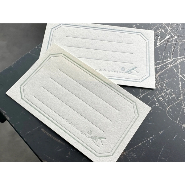 [Chiết lẻ 9 tờ] Các mẫu giấy Sticker Note dập nhũ chìm hãng Oeda Letterpress