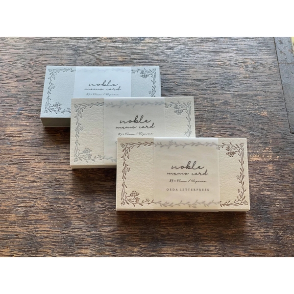[Chiết lẻ 10 tờ] Noble card dập nhũ chìm hãng Oeda Letterpress x4