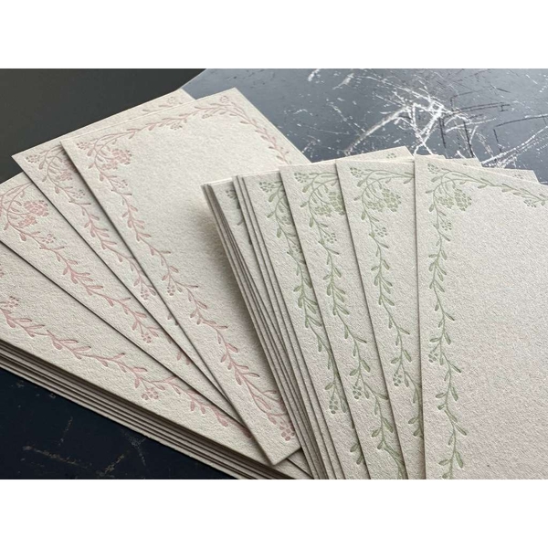 [Chiết lẻ 10 tờ] Noble card dập nhũ chìm hãng Oeda Letterpress x4