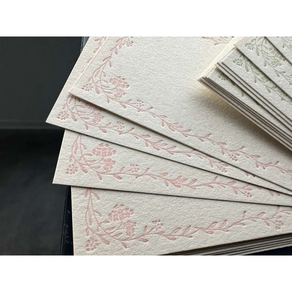 [Chiết lẻ 10 tờ] Noble card dập nhũ chìm hãng Oeda Letterpress x4