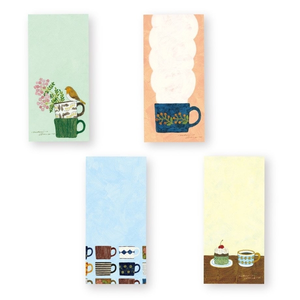 Chiết 4 tờ | các mẫu giấy note chữ nhật hãng Cozyca | hàng nhập chính hãng