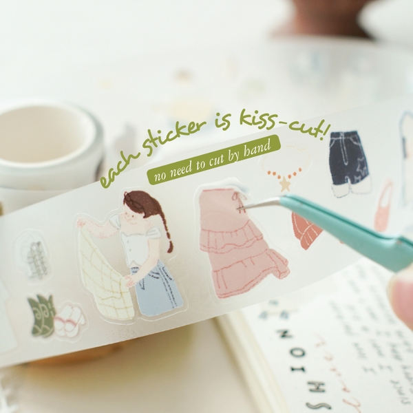 Palette Life 1 - PET Tape Stickers  hình dán bế sẵn | by teayoushop