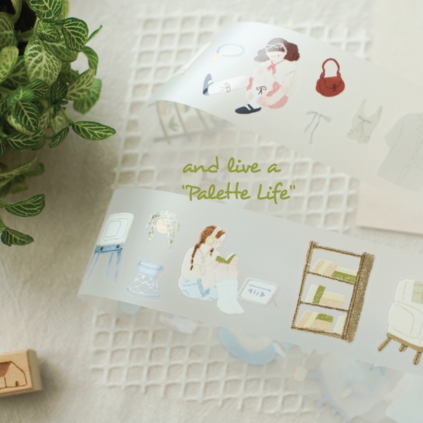 Palette Life 1 - PET Tape Stickers  hình dán bế sẵn | by teayoushop
