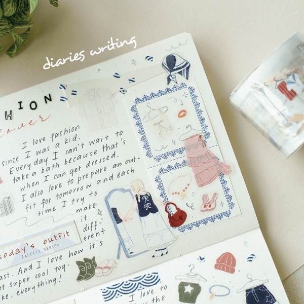 Palette Life 1 - PET Tape Stickers  hình dán bế sẵn | by teayoushop