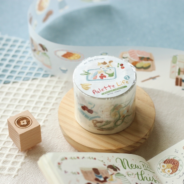 Palette Life 2- PET Tape Stickers hình dán bế sẵn | by teayoushop