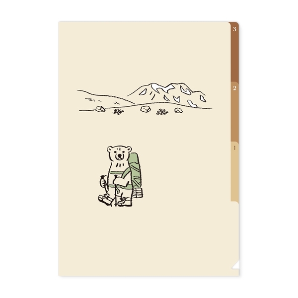 Các mẫu Clear File 3 ngăn size A4 chủ đề Mountain | Hãng Ryuryu Nhật Bản