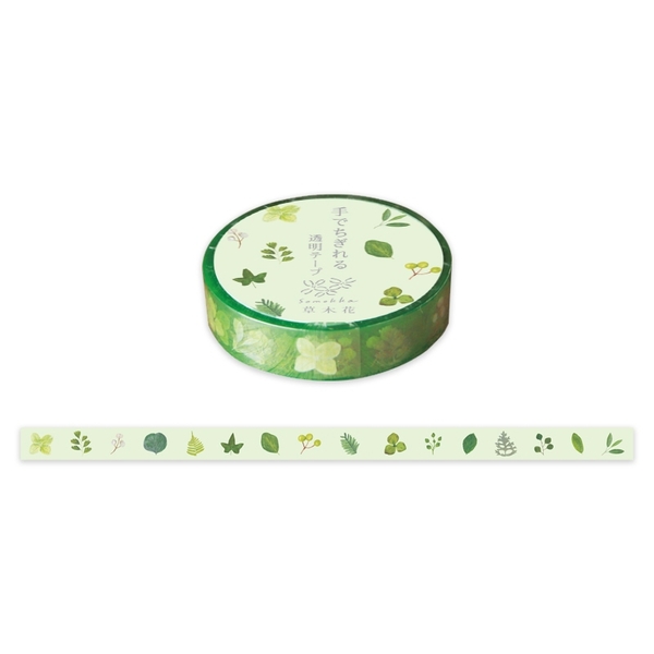 Các mẫu clear tape (chất PET trong suốt) chủ đề hoa lá ép khô | hãng Ryuryu Nhật Bản