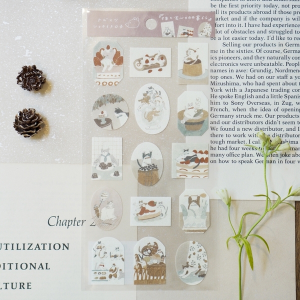 Các mẫu sticker chất giấy mỹ thuật | collab họa sĩ Nhật Bản