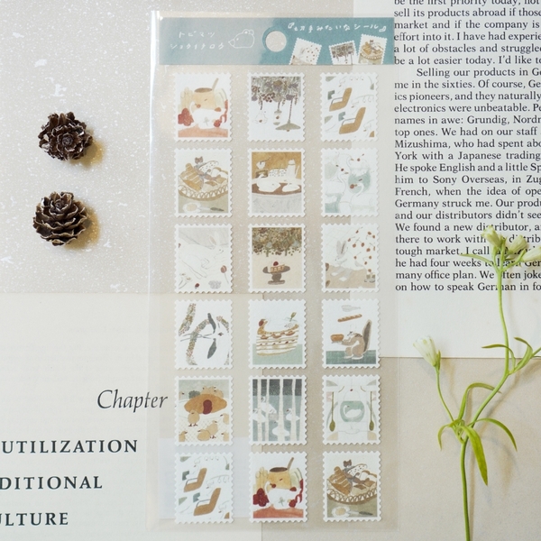 Các mẫu sticker chất giấy mỹ thuật | collab họa sĩ Nhật Bản
