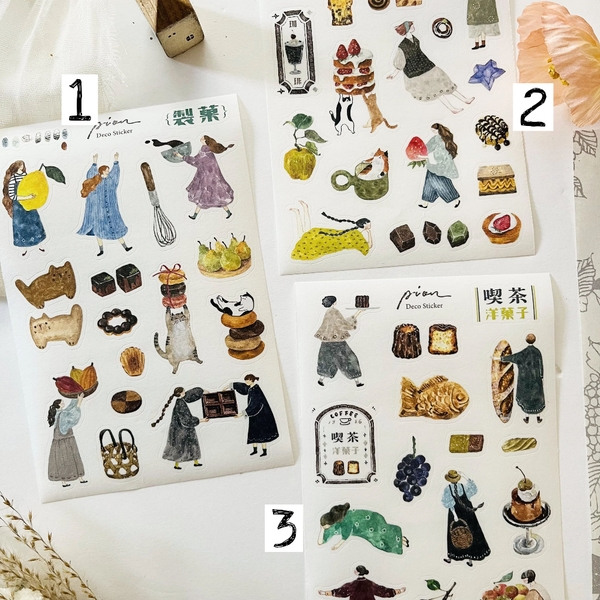 Các mẫu sticker sheet chất washi hãng Pion l Taiwan