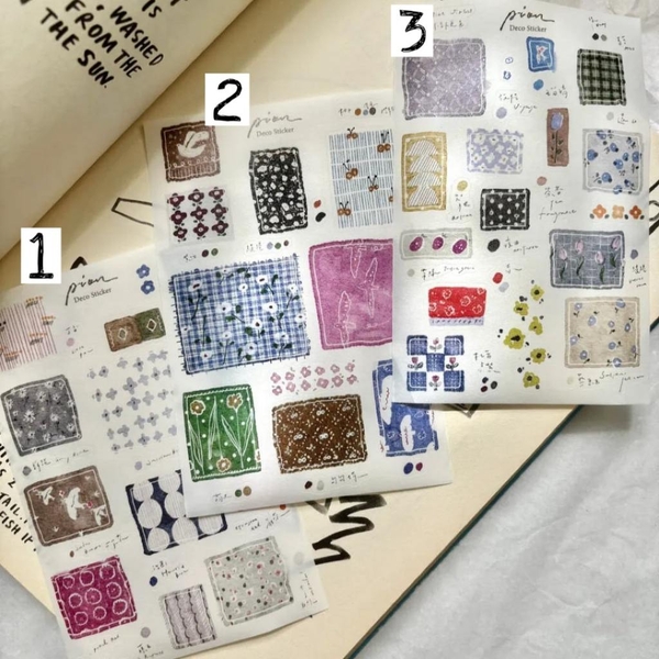 Các mẫu sticker sheet chất washi hãng Pion l Taiwan