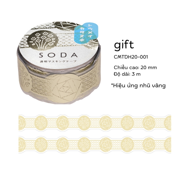 [2024] Các mẫu mới băng keo trang trí trong suốt  SODA by Hitotoki
