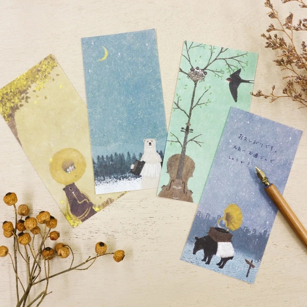 Chiết 4 tờ | các mẫu giấy note chữ nhật hãng Cozyca | hàng nhập chính hãng