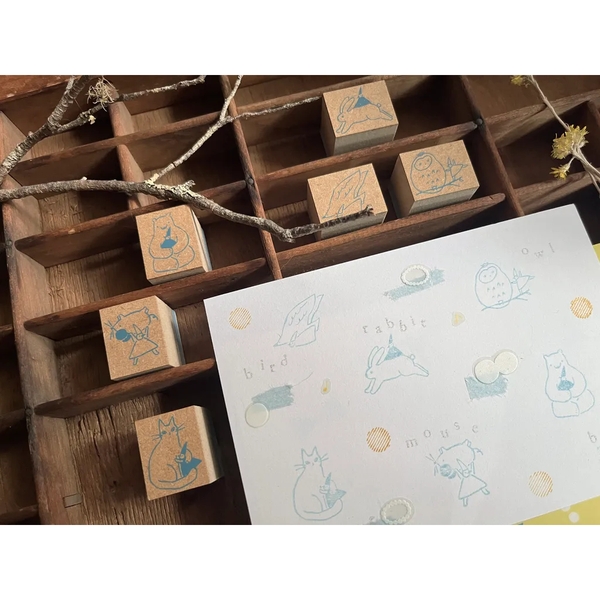 Các mẫu Stamp gỗ Nisse Dopamine Animal | Chính hãng Avocado Mori