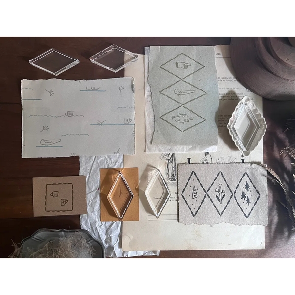 Các mẫu Stamp Appearance of Lines and Frames | Chính hãng Avocado Mori